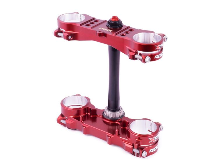 X-Trig Rocs offset 23-25mm kroonplaten rood - Yamaha / Fantic 10-23