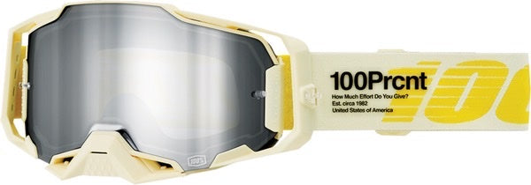 100 % Armega Motocross-Brille Barely – Silber verspiegelte Linse (Kollektion 2024)
