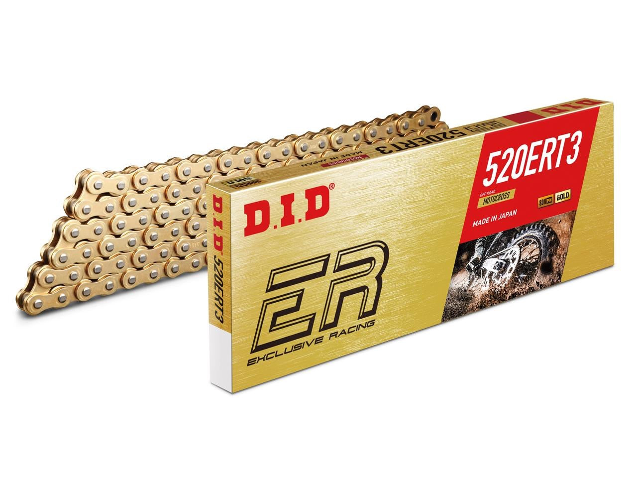 DID-Kette 520 ERT3 x 118 Glieder Gold + Clip