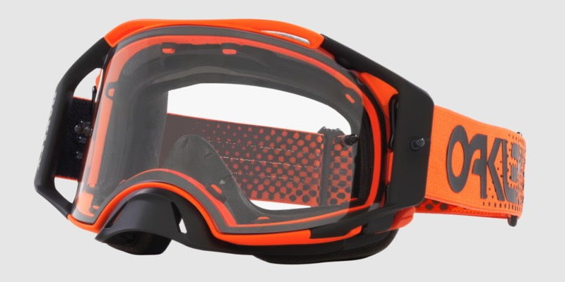Oakley Airbrake MX Moto Orange – Klare Linse