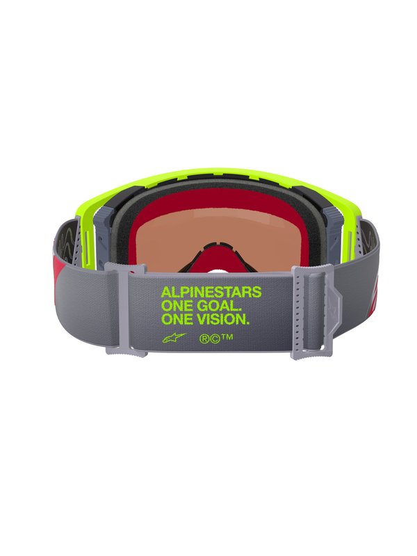 Alpinestars crossbril Supertech CORP YELLOW FLUO Red/ Mirror SILVER