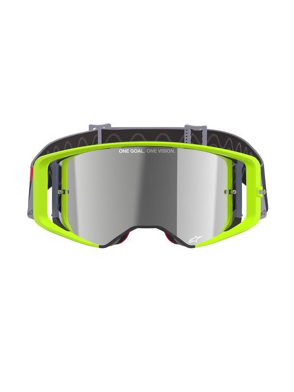 Alpinestars crossbril Supertech CORP YELLOW FLUO Red/ Mirror SILVER