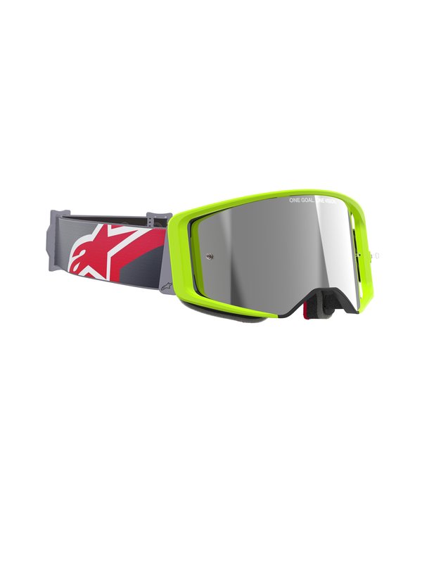 Alpinestars crossbril Supertech CORP YELLOW FLUO Red/ Mirror SILVER
