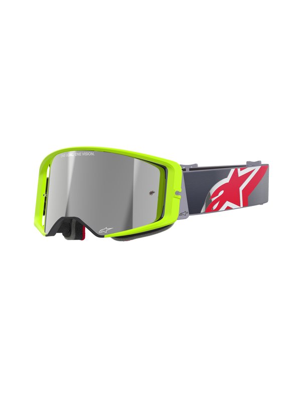 Alpinestars crossbril Supertech CORP YELLOW FLUO Red/ Mirror SILVER