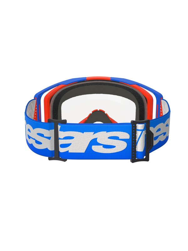 Alpinestars crossbril Vision 8 WORDMARK BLUE ORANGE Clear