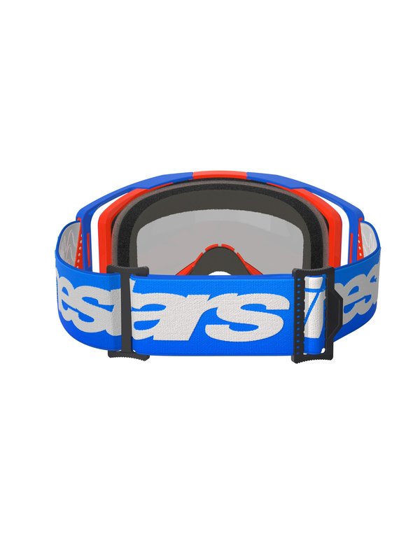 Alpinestars crossbril Vision 8 WORDMARK BLUE ORANGE Mirror Red/