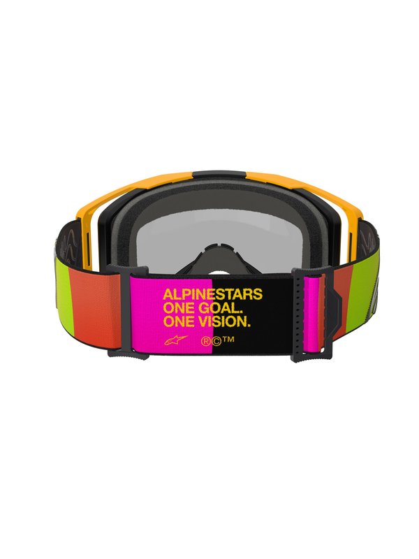 Alpinestars crossbril Vision 8 CORP YELLOW PINK Mirror Red/