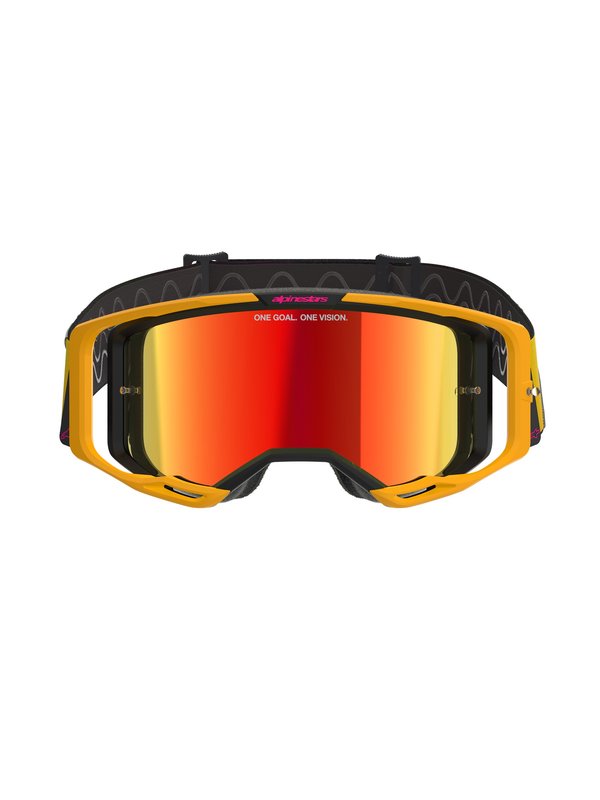 Alpinestars crossbril Vision 8 CORP YELLOW PINK Mirror Red/