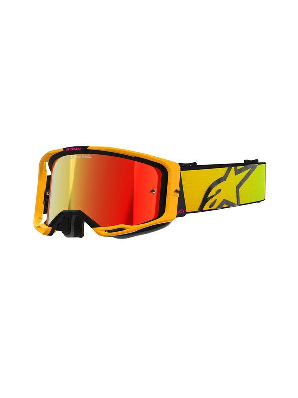 Alpinestars crossbril Vision 8 CORP YELLOW PINK Mirror Red/