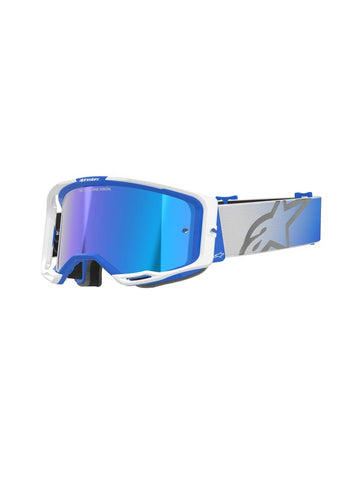 Alpinestars crossbril Vision 8 CORP BLUE WHITE Mirror BLUE