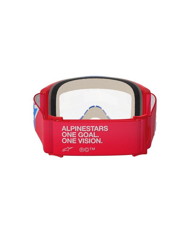 Alpinestars crossbril Vision 5 CORP Red/ WHITE BLUE Clear