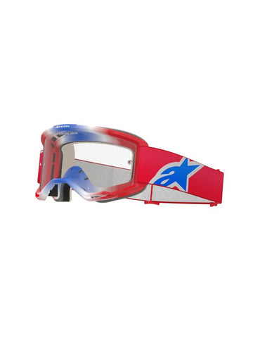 Alpinestars crossbril Vision 5 CORP Red/ WHITE BLUE Clear
