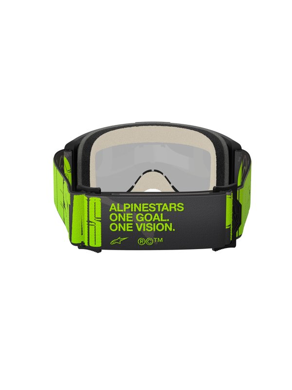 Alpinestars crossbril Vision 5 HOLLOW CHARCOAL YLLW FL Mirror SILVER