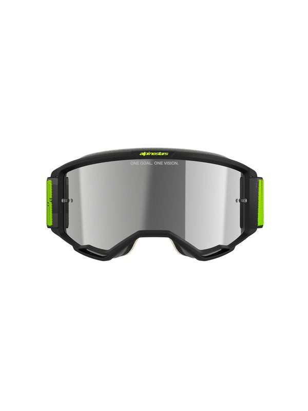 Alpinestars crossbril Vision 5 HOLLOW CHARCOAL YLLW FL Mirror SILVER