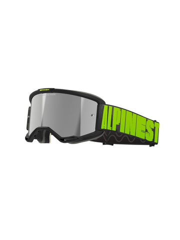 Alpinestars crossbril Vision 5 HOLLOW CHARCOAL YLLW FL Mirror SILVER