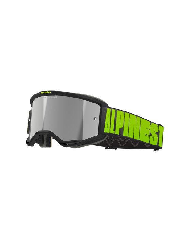 Alpinestars crossbril Vision 5 HOLLOW CHARCOAL YLLW FL Mirror SILVER