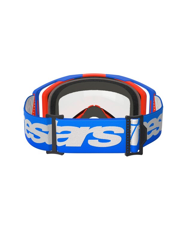 Alpinestars crossbril Vision 8 WORDMARK DUAL PANE BLUE ORANGE Clear