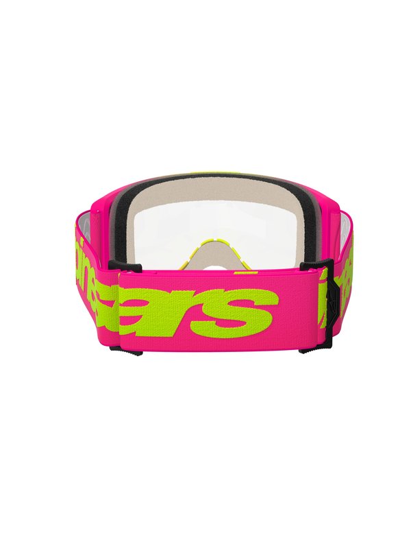 Alpinestars crossbril Vision 5 WORDMARK PINK FLUO YELLOW Clear