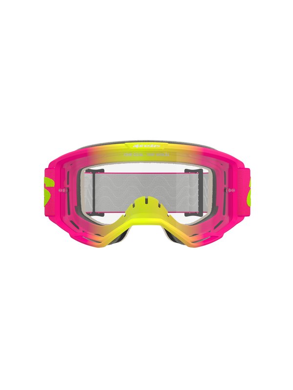Alpinestars crossbril Vision 5 WORDMARK PINK FLUO YELLOW Clear