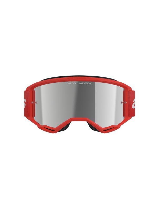 Alpinestars crossbril Vision 3 WORDMARK Red/ Mirror SILVER