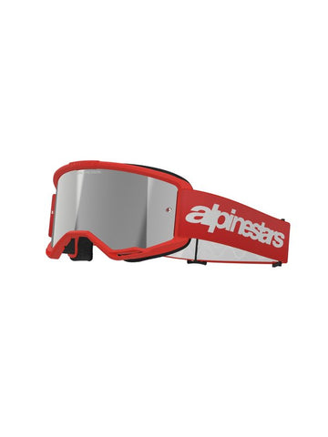 Alpinestars crossbril Vision 3 WORDMARK Red/ Mirror SILVER