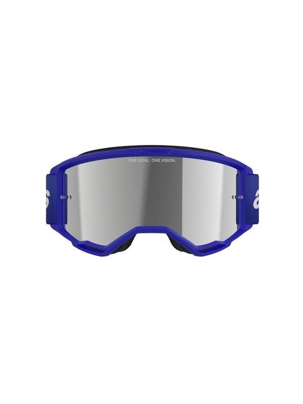 Alpinestars crossbril Vision 3 WORDMARK BLUE Mirror SILVER