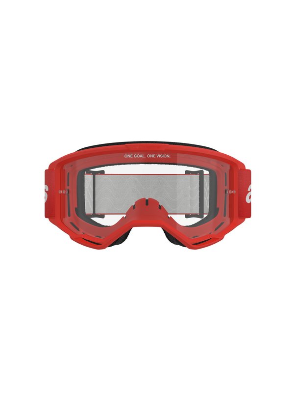Alpinestars crossbril Vision 3 WORDMARK Red/ Clear