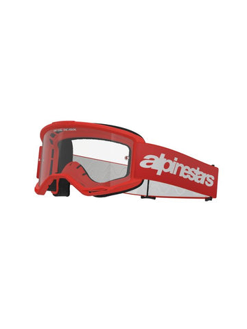 Alpinestars crossbril Vision 3 WORDMARK Red/ Clear