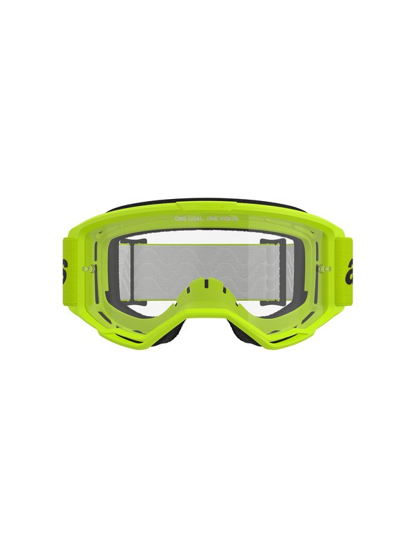 Alpinestars crossbril Vision 3 WORDMARK YELLOW FLUO Clear