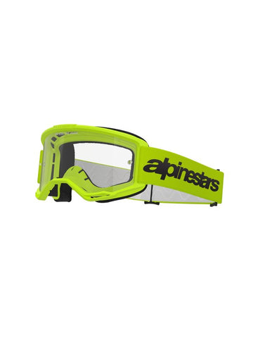 Alpinestars crossbril Vision 3 WORDMARK YELLOW FLUO Clear