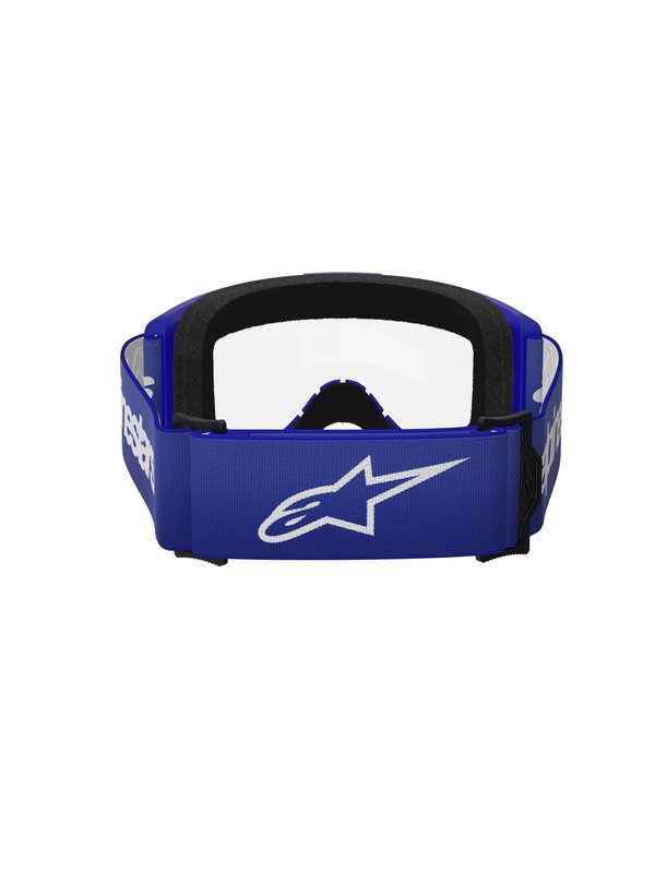 Alpinestars crossbril Vision 3 WORDMARK BLUE Clear