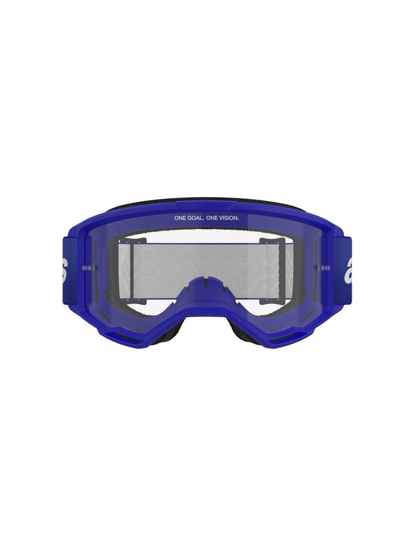 Alpinestars crossbril Vision 3 WORDMARK BLUE Clear