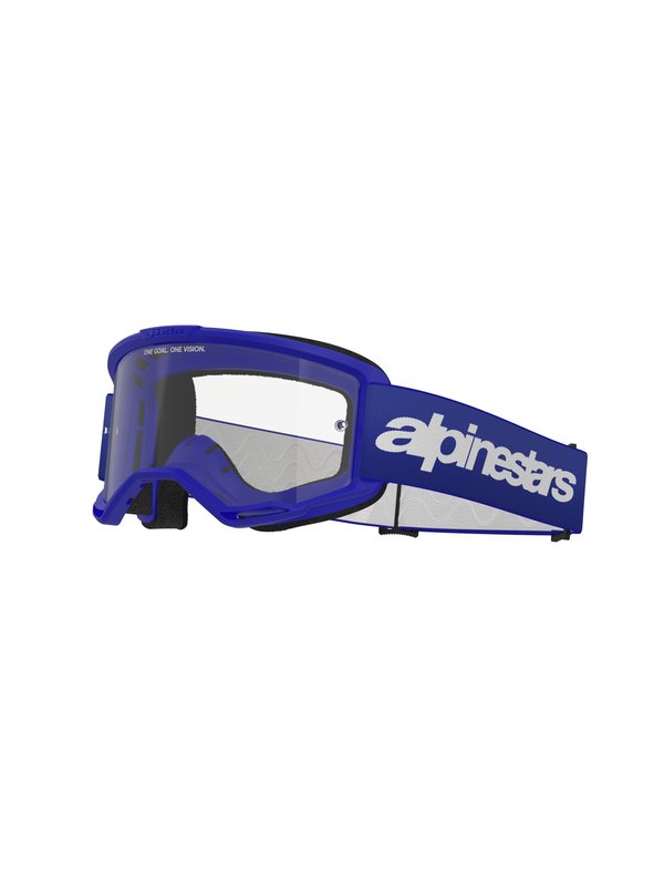 Alpinestars crossbril Vision 3 WORDMARK BLUE Clear