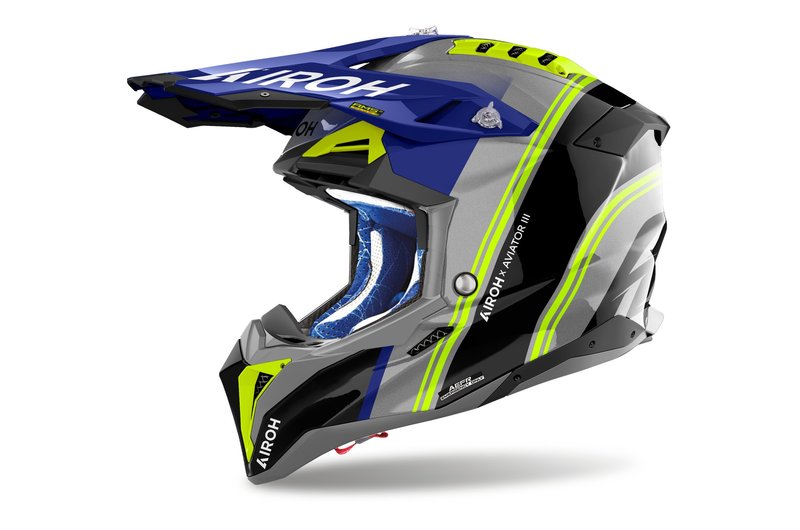 Airoh Helm Aviator 3 Hima Blue Gloss