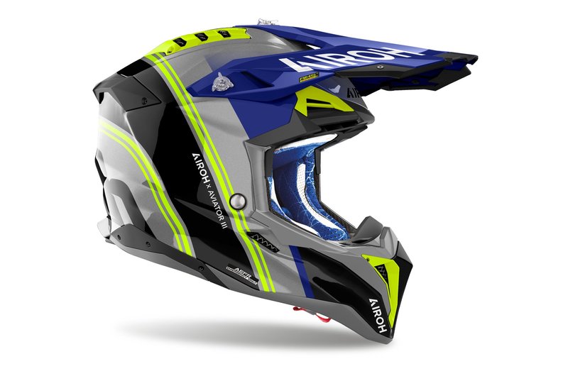 Airoh Helm Aviator 3 Hima Blue Gloss