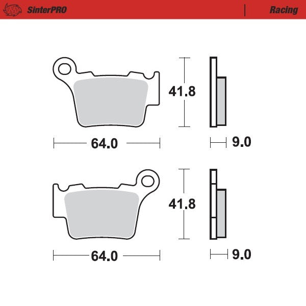 MotoMaster Bremsbeläge – Hinten – Sintermetall – SinterPro KTM / Husqvarna / Gas Gas