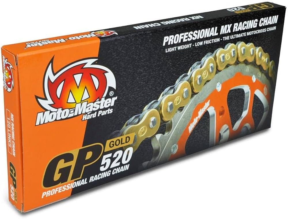 MotoMaster GP Ketting - 520 x 120 Links - Goud