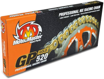 MotoMaster GP Ketting - 520 x 120 Links - Goud