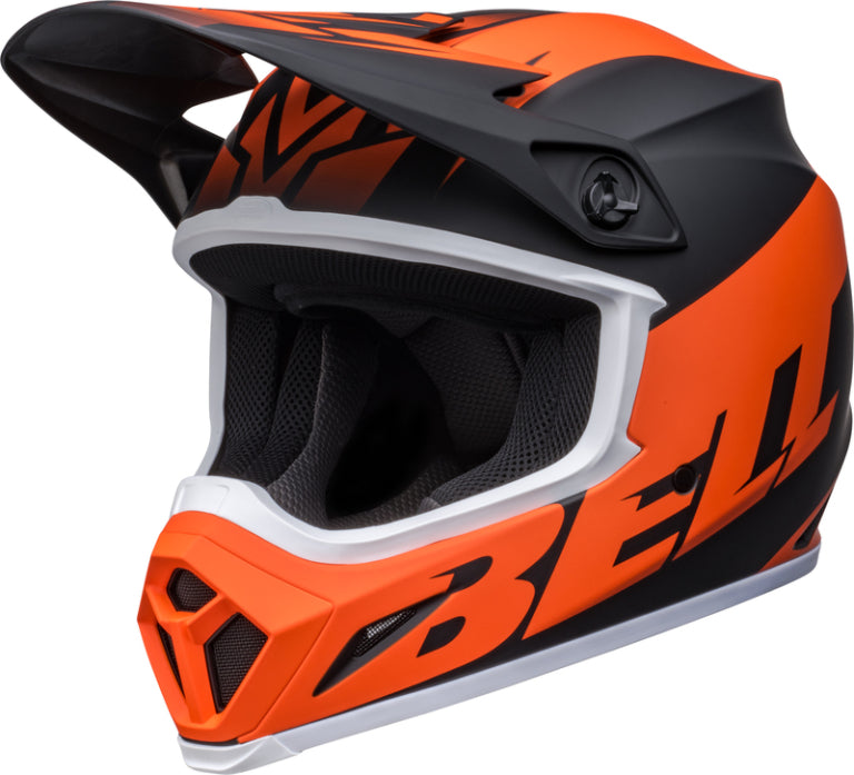 BELL MX-9 Mips Disrupt Helm Mat Zwart / Oranje (2023 Collectie)