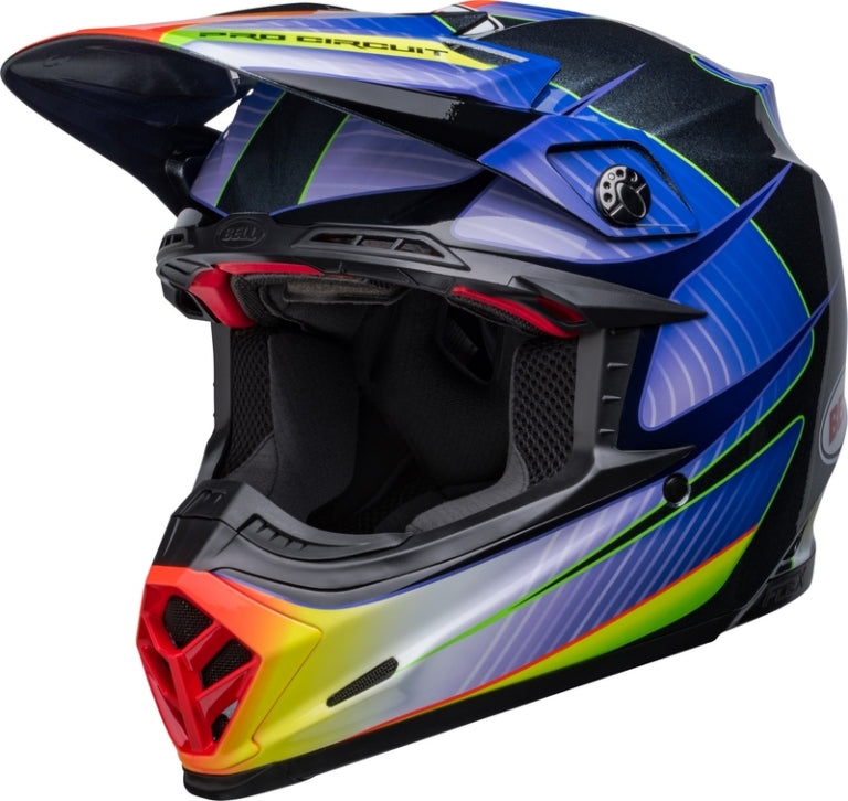BELL Moto-9s Flex Pro Circuit 23 Helm Zilver Metallic Flake (2023 Collectie)
