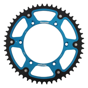 Supersprox steel/aluminum rear sprocket blue - Yamaha / Fantic