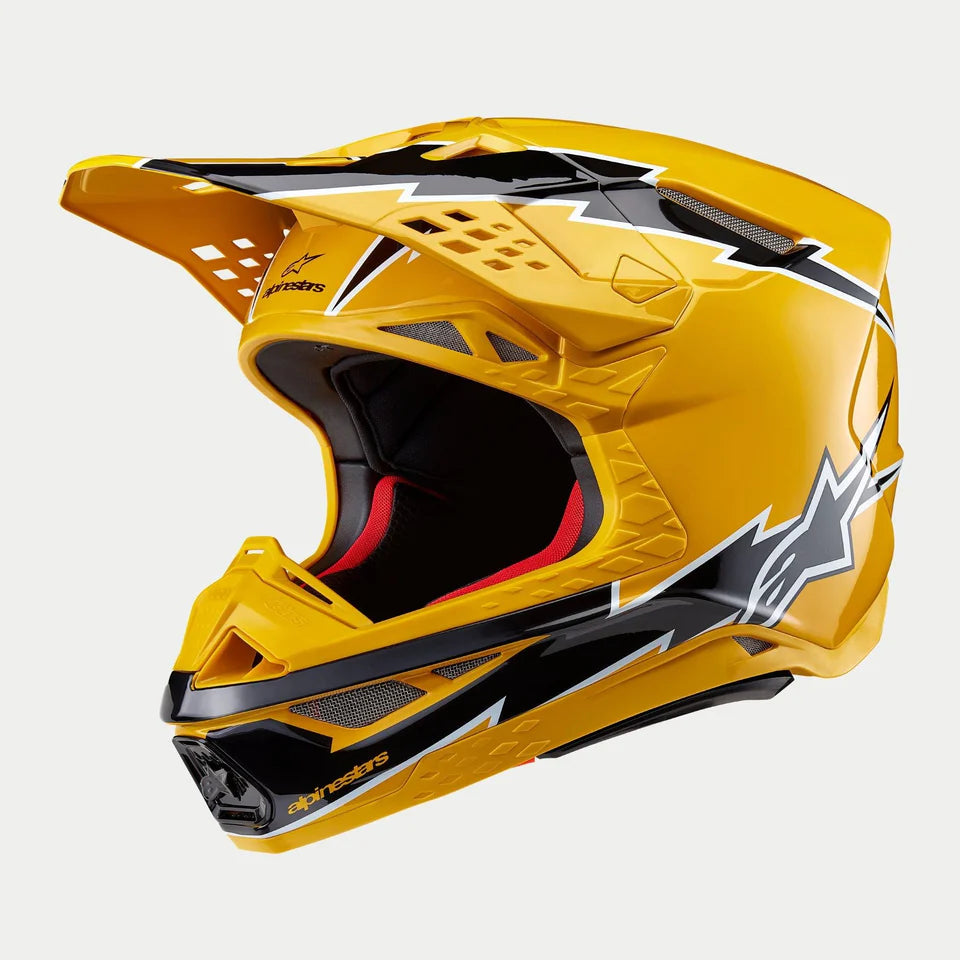 Alpinestars Supertech S-M10 Ampress Black/Yellow Glossy crosshelm