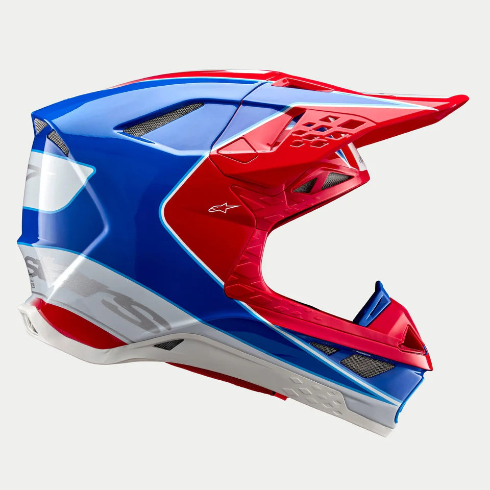 Alpinestars Supertech S-M10 Aeon Bright Red Blue crosshelm