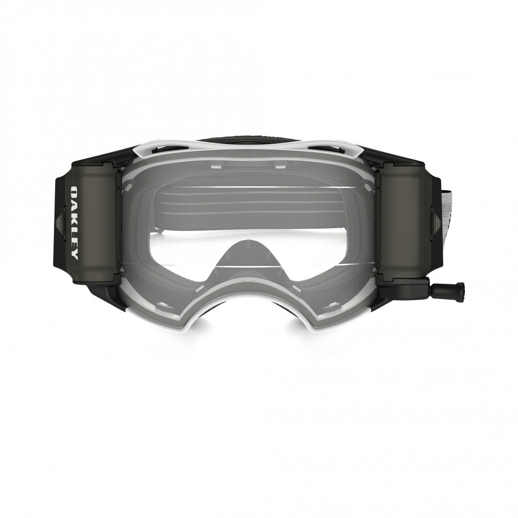 Oakley Airbrake Clear Lens Matte White Speed ​​MX Goggles with Roll Off