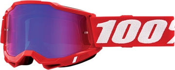 100% Accuri 2 Neon Rood – Blauw Spiegel Lens