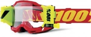 100% Accuri 2 Forecast Roll Off Motocross Goggles Red (45mm roll off)