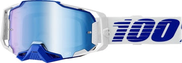 100 % Armega Motocross-Brille Blau – Blaue Spiegellinse (Kollektion 2024)