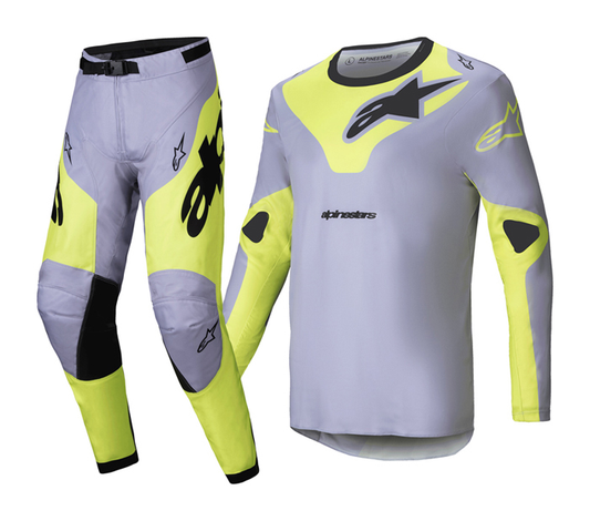 Alpinestars Racer Veil cross pak - Gray / Yellow Fluo