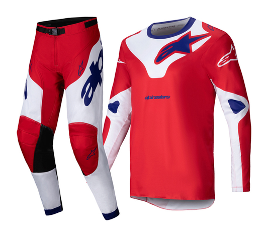 Alpinestars Racer Veil cross pak - Bright Red / White