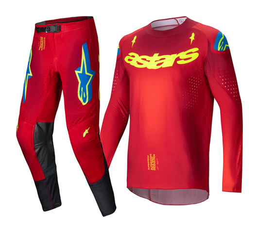 Alpinestars Supertech Maker cross pak - Bright Red / Yellow Fluo